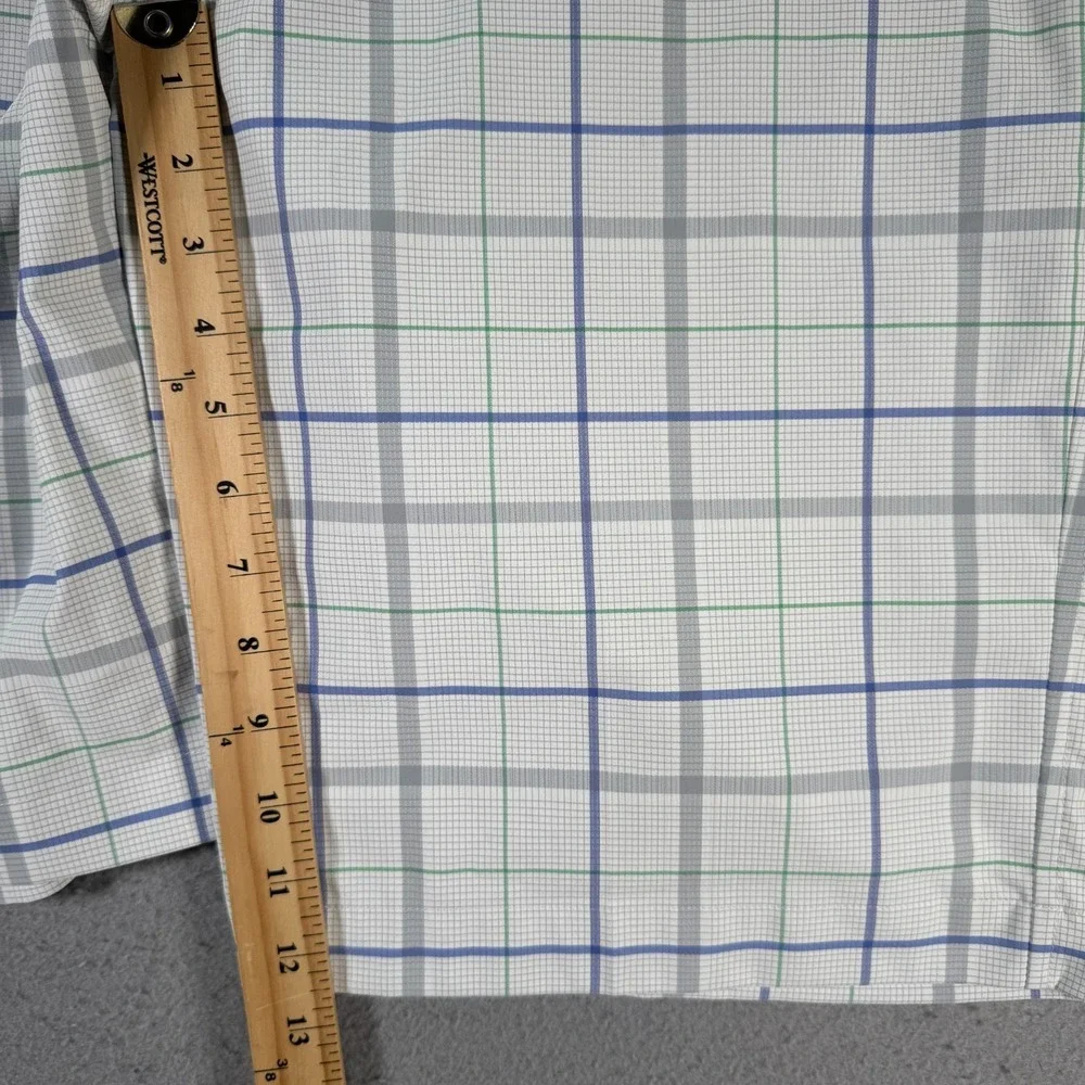 Nike Golf Chino Shorts Mens 34 White Plaid Flat Front Active Sportswear 12